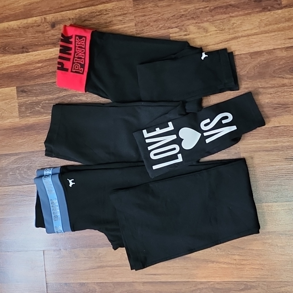 LOT OF 3: PINK Victoria Secret yoga pants